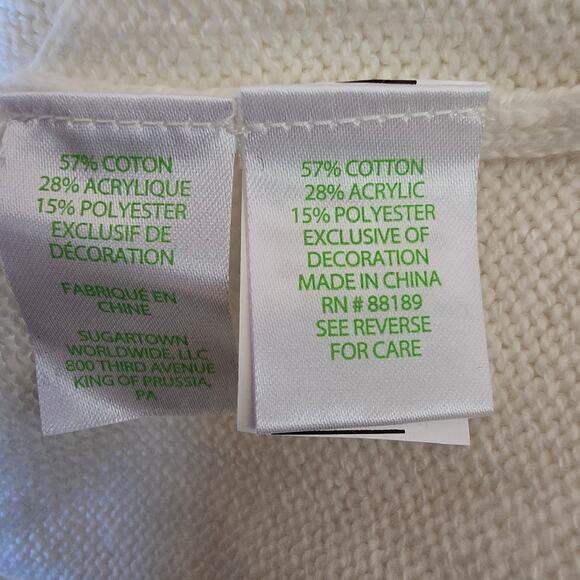 Lilly Pulitzer Pippy Sweater Coconut Love Always Embroidery - Picture 7 of 12